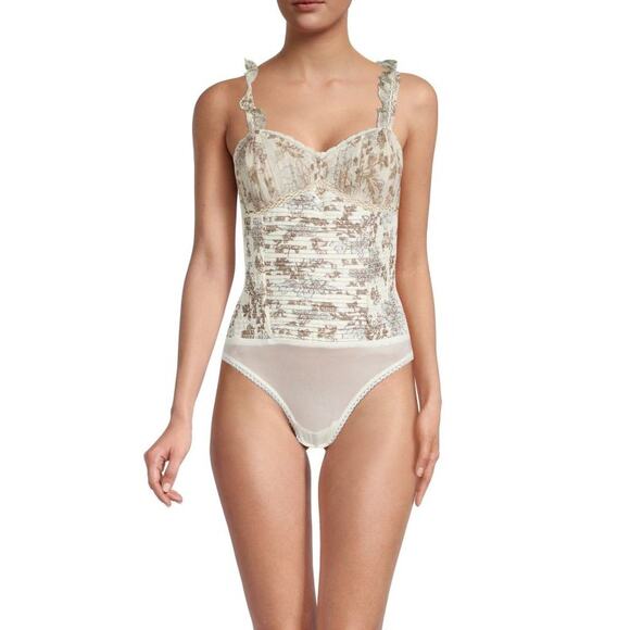 Intimately Free People Weekend Plans Romantic Floral Bodysuit Womens Size XS - Picture 3 of 7